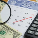 Calendar page showing 2026 with 3.2% COLA calculation and Social Security card