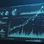 Digital dashboard with financial charts and growth trends for 2026 investments