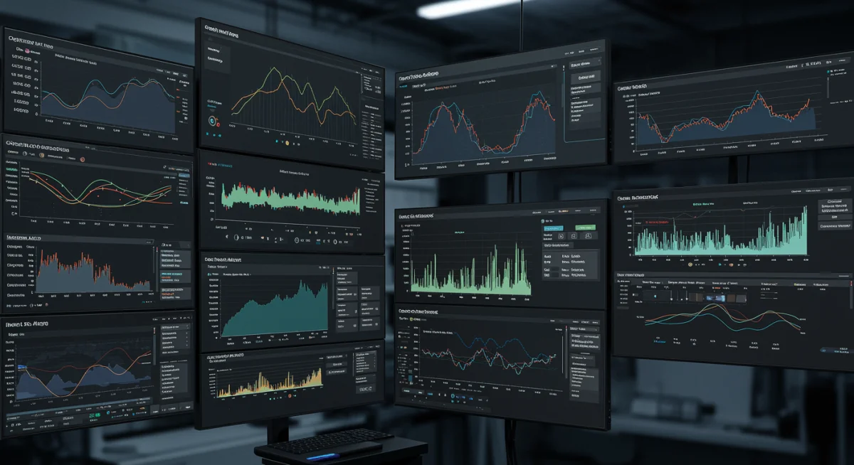 Cybersecurity dashboard monitoring 5G private network performance and threats