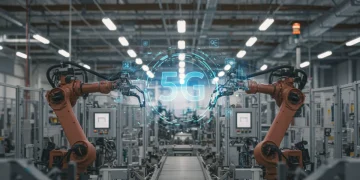 Advanced manufacturing facility with 5G private network integration