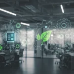 Circular economy in action, sustainable technology reducing e-waste