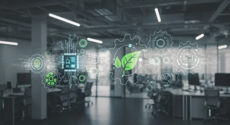 Circular economy in action, sustainable technology reducing e-waste