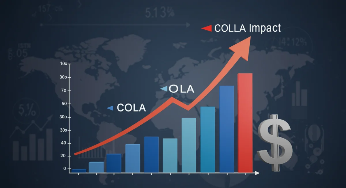 Inflation and COLA adjustment graph impacting Social Security benefits