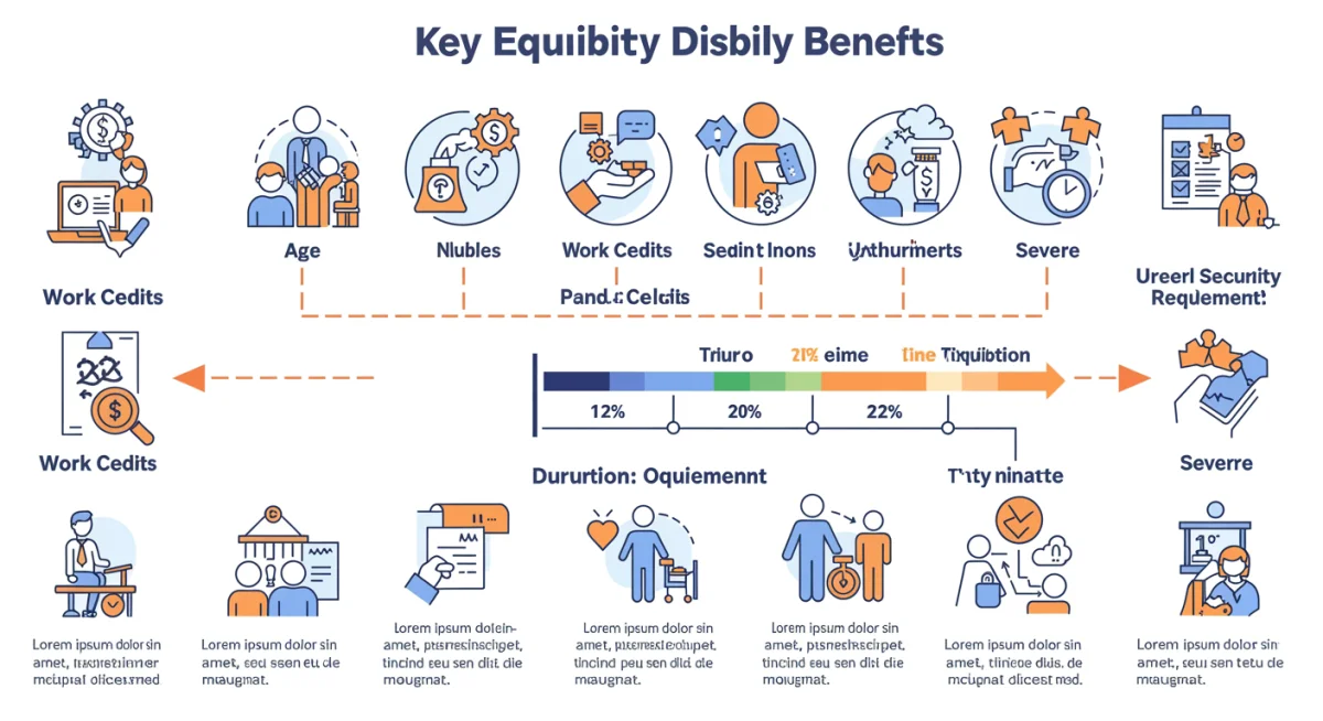 Infographic showing Social Security Disability eligibility criteria
