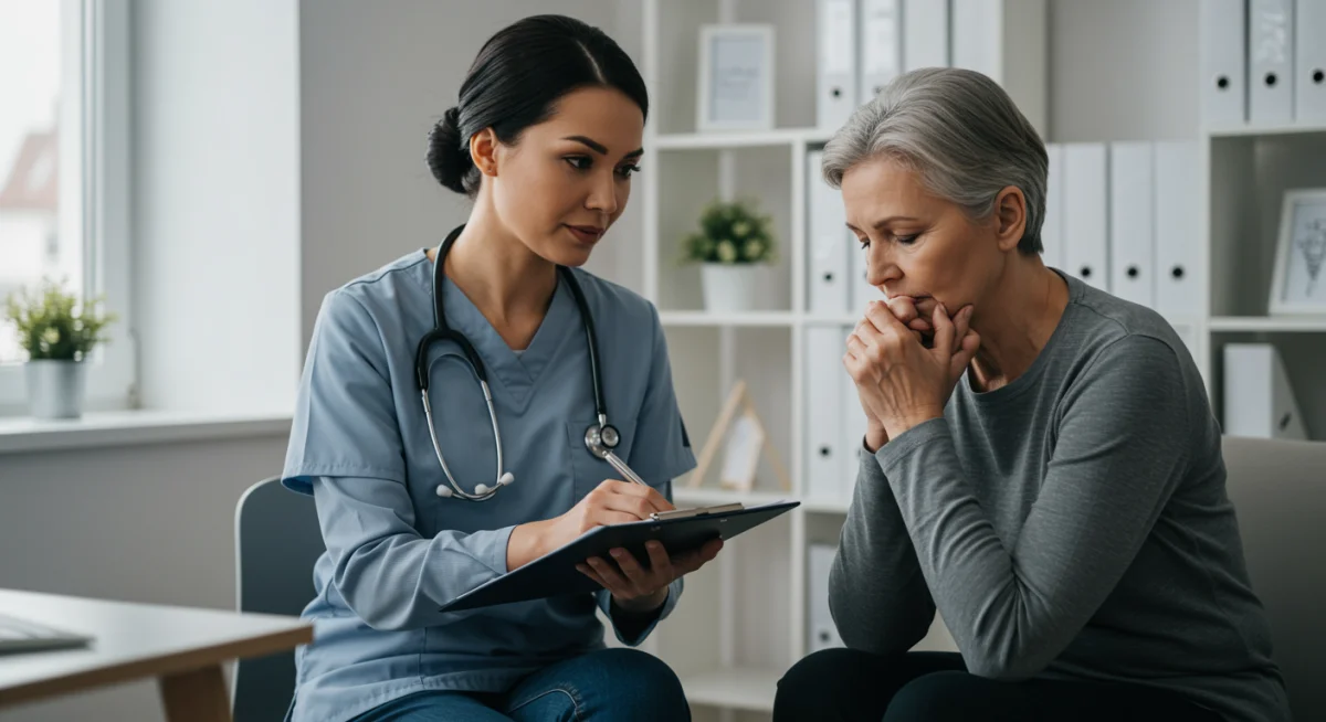 Mental health professional providing empathetic support during a crisis