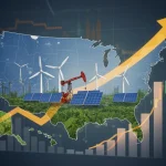 Illustration of energy price trends and their economic impact on the United States in 2026