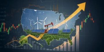 Illustration of energy price trends and their economic impact on the United States in 2026
