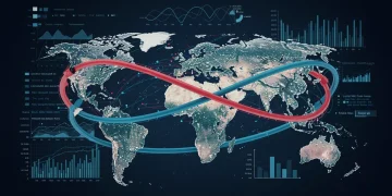 Global trade routes and economic data illustrating the impact of new trade agreements on U.S. industries in 2026.