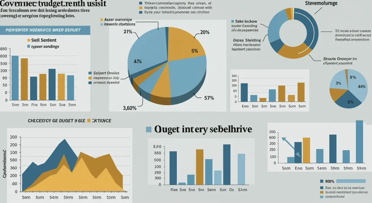 Infographic detailing US government spending and revenue components