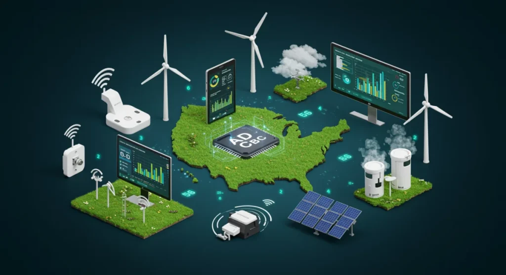 Green Tech Innovations: US Carbon Footprint Reduction by 25% with IoT & AI