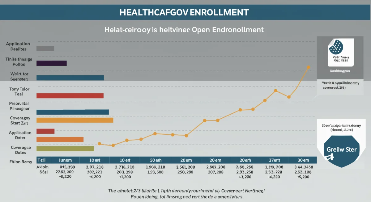 Infographic showing Healthcare.gov Open Enrollment timeline and key dates.