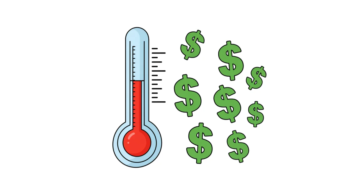 Symbolic representation of heating and cooling financial aid