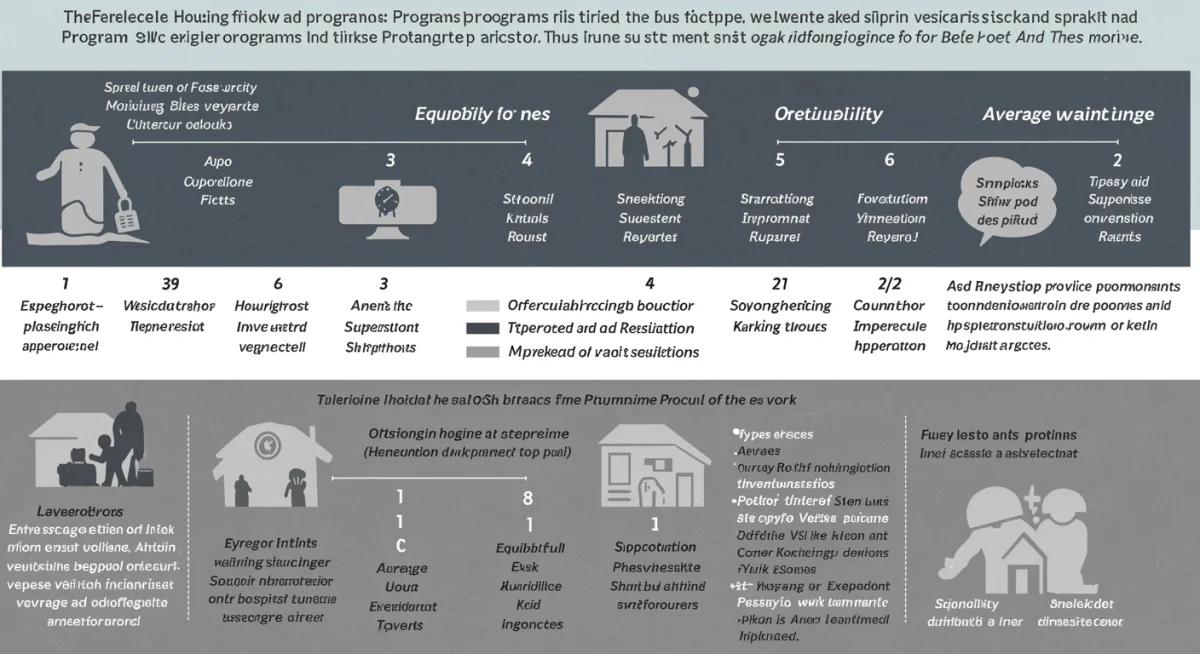 Infographic comparing federal housing assistance program details and eligibility
