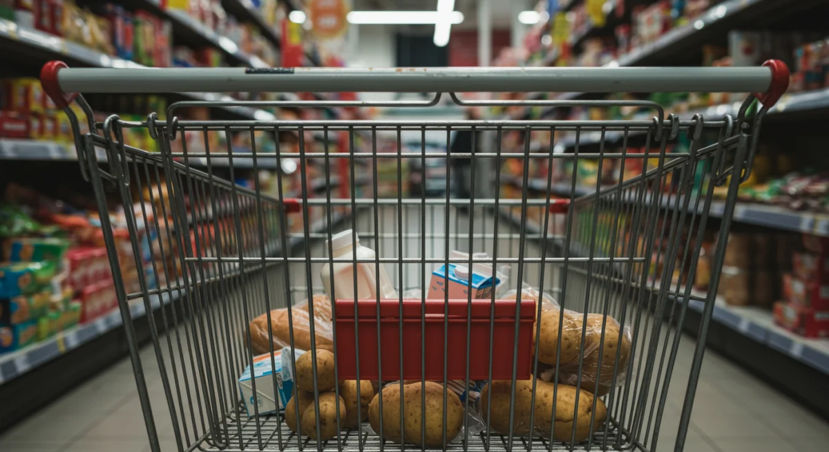 Reduced consumer purchasing power due to inflation affecting shopping cart contents