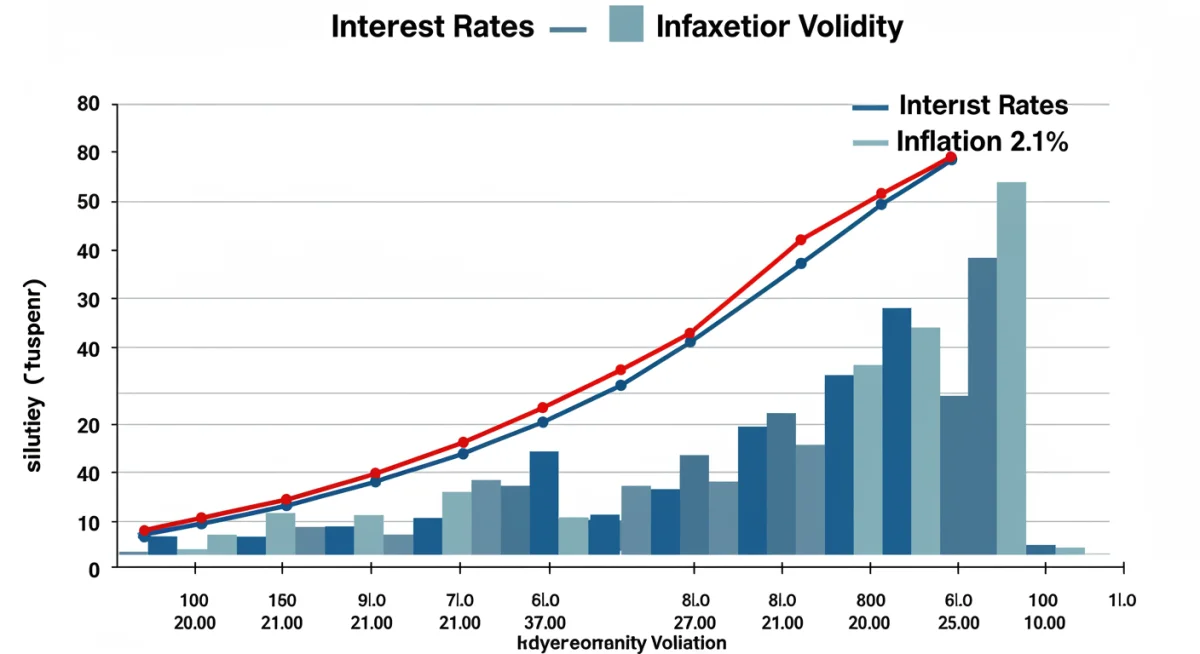Graph illustrating the inverse relationship between interest rates and inflation, showing economic impact.