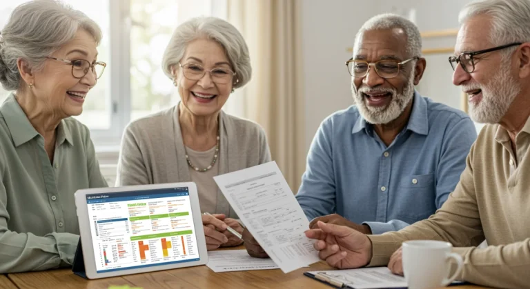 Seniors comparing Medicare Part D plans for 2026 to save money