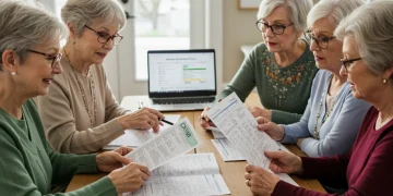 Seniors review Medicare Part D plans for 2026, comparing prescription drug costs and coverage options.