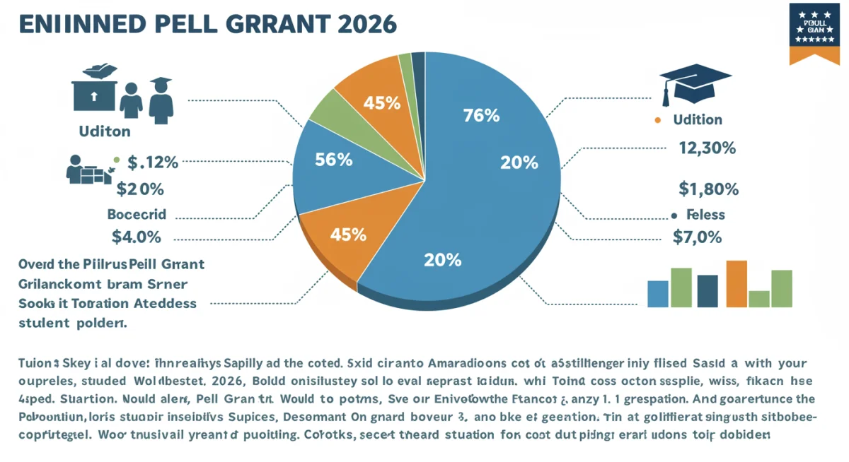 Infographic showing tuition cost breakdown and Pell Grant coverage
