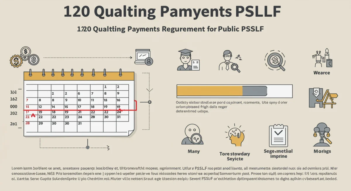 Infographic showing 120 qualifying PSLF payments progress