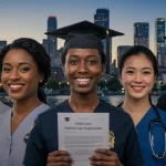 Public service professionals celebrating student loan forgiveness