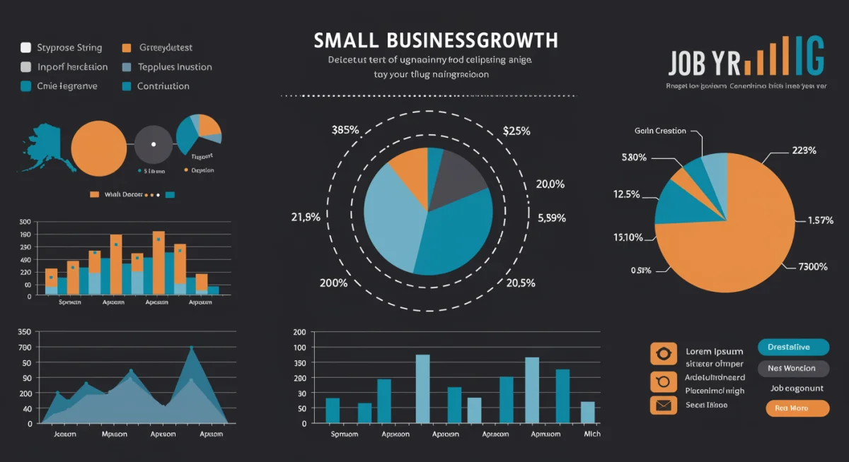 Infographic displaying small business growth and job creation statistics for 2026.