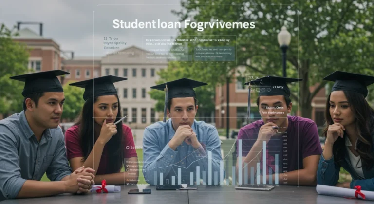 Students reviewing federal student loan forgiveness program updates for 2026