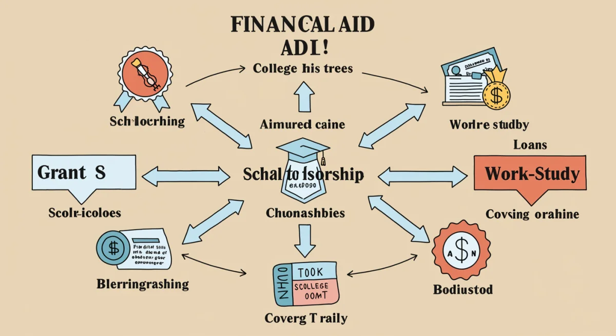 Infographic illustrating different types of federal student aid options
