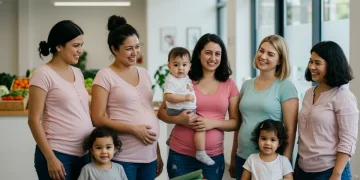 Diverse mothers and children benefiting from WIC program support
